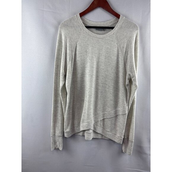 Athleta Womens Light Gray Long Sleeve Sweatshirt Medium - Picture 3 of 5
